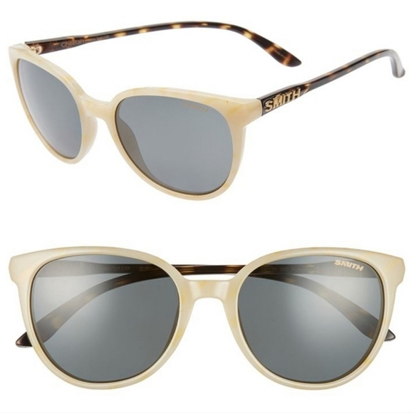 SMITH CHEETAH 54MM CHROMAPOP(TM) POLARIZED ROUND SUNGLASSES - IVORY TORTOISE - Picture 1 of 14